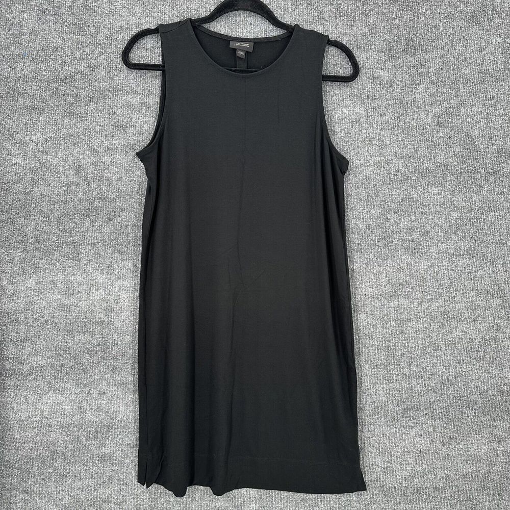 J Jill Midi Dress Womens Small‎ Black Stretch Sleeveless Pullover Scoop Neck